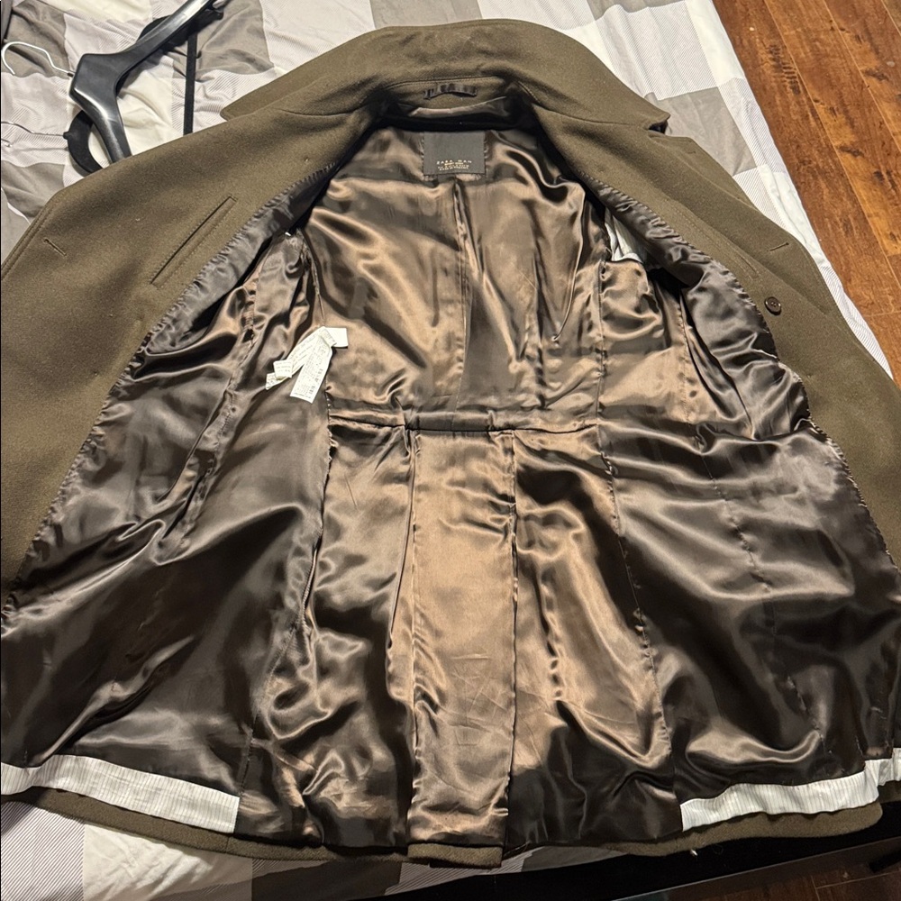 ZARA Olive MILITARY Coat - Picture 12 of 13